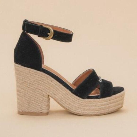 Mi iM "Lynn" Chunky Espadrille Wedge Heels Sz 8.5 - Picture 2 of 10